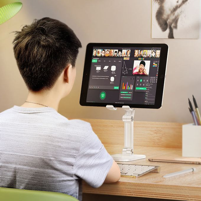 Support DESKTOP PH34 - mobile + tablette - Blanc