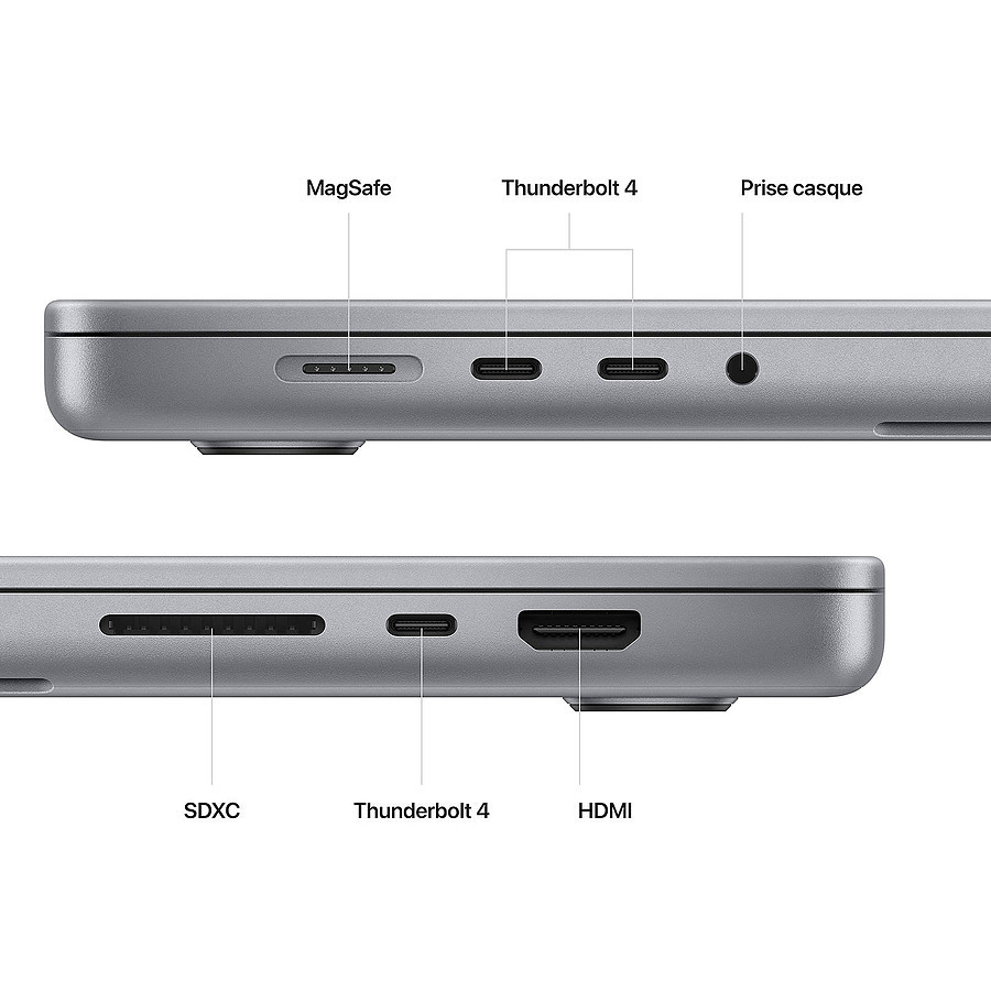 MacBook Pro 16" -  M2 Pro- 512Go SSD - 16Go - Touch Bar -  Gris sidéral