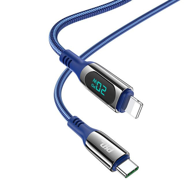 CABLE S51 TYPE C TO LIGHTNING 20W AVEC AFFICHEUR