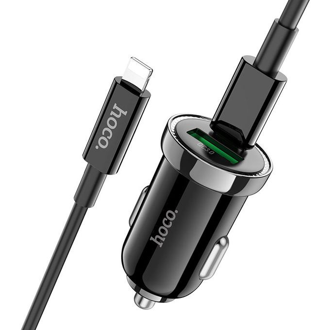 CHARGEUR VOITURE Z44 + CABLE TYPE-C VERS LIGHTNING POUR iPhone