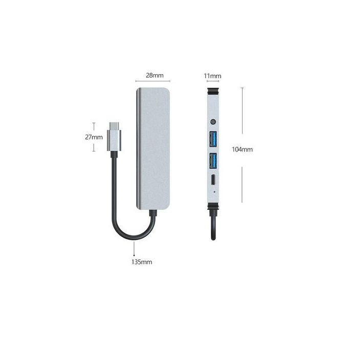 Station D'accueil Type C Hub 5 en 1 USB C à 4K HDMI USB 3.0 USB 2.0 3