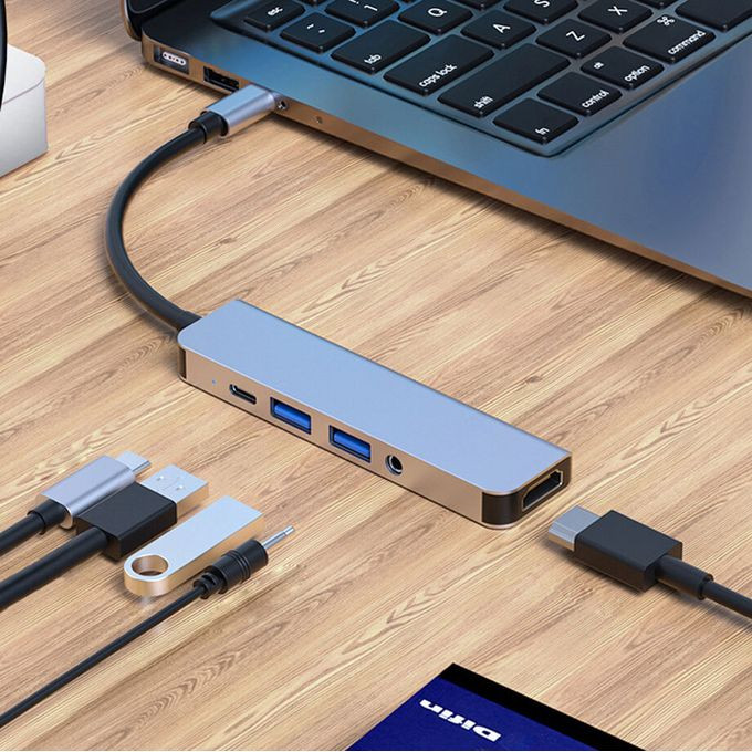 Station D'accueil Type C Hub 5 en 1 USB C à 4K HDMI USB 3.0 USB 2.0 3