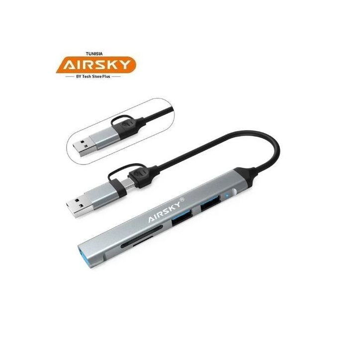 HUB Type-C 5en1 Vers USB 3.0 + 2 * USB 2