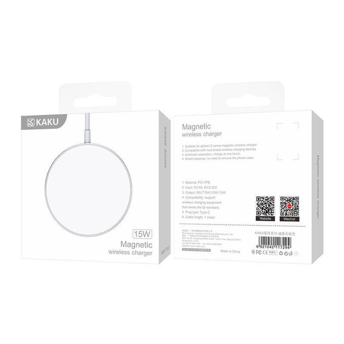 Chargeur sans fil magnétique 15W - Blanc